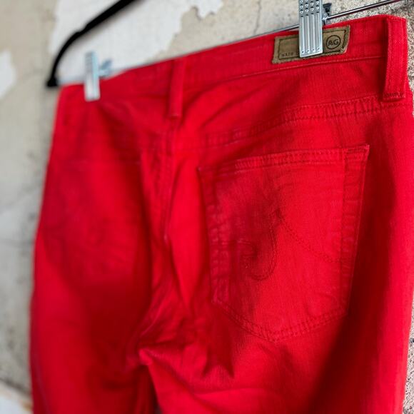 AG The Stevie Ankle Jeans – Red Straight Leg – Size 26R – Made in USA - Picture 5 of 6